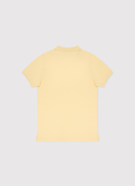 Gładki t-shirt polo w żółtym kolorze