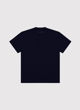 Bawełniany t-shirt oversize w kolorze granatowym