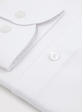 Biała koszula męska z długim rękawem