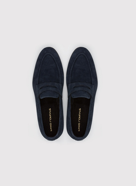 Granatowe mokasyny męskie