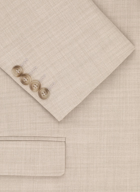 Beżowy garnitur męski