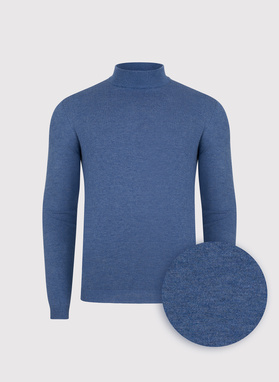 Półgolf męski w niebieskim kolorze