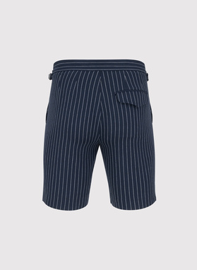 Szorty męskie w prążek z lnem