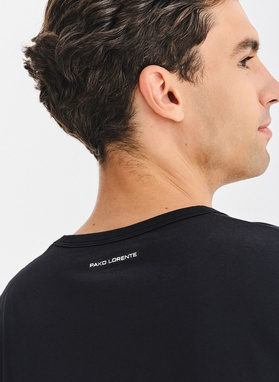 Czarna piżama męska z bawełną