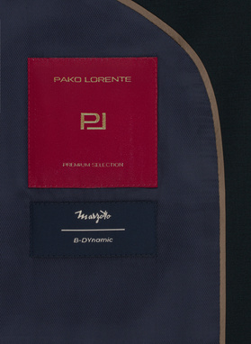 Wełniany granatowy garnitur męski