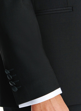 Wełniana dwurzędowa marynarka smokingowa