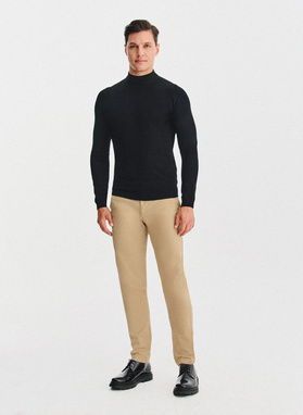 Czarny półgolf męski