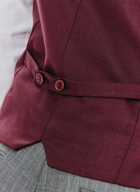 Gładka jednorzędowa kamizelka męska