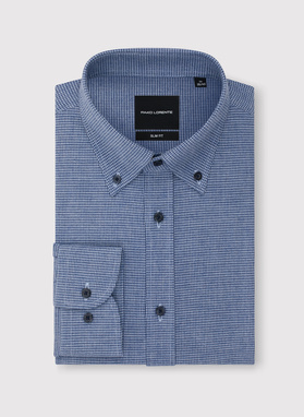 Granatowa koszula w pepitkę