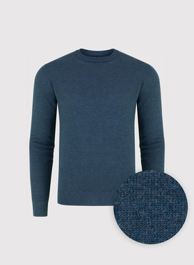 Granatowy sweter męski o-neck