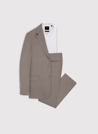 Jasnobrązowy garnitur męski