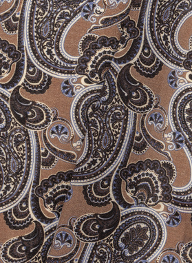 Brązowa poszetka męska paisley