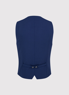 Granatowa dwurzędowa kamizelka męska