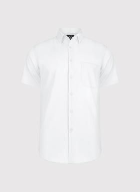 Biała koszula męska z krótkim rękawem