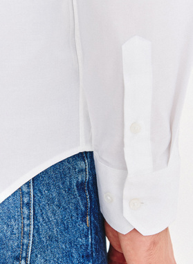 Biała bawełniana koszula męska