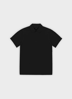 Czarny t-shirt polo