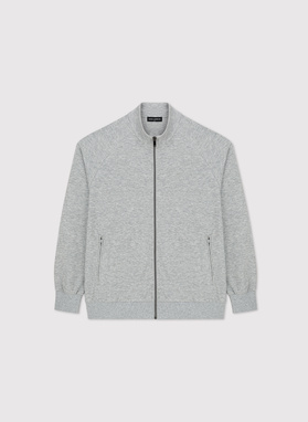 Rozpinana szara bluza dresowa