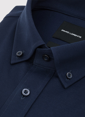 Granatowa koszula z bawełną