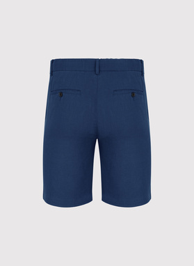 Lniane szorty męskie w kolorze granatowym