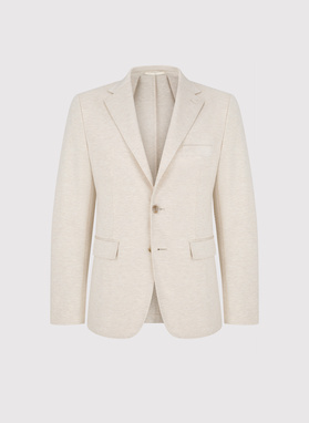 Beżowa dzianinowa marynarka męska