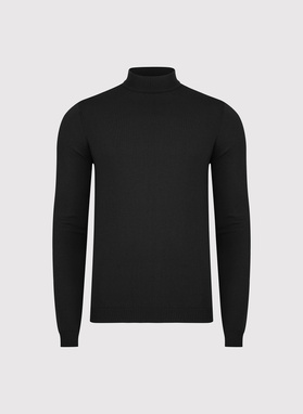 Czarny półgolf męski