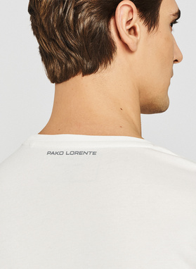 Biały bawełniany t-shirt męski