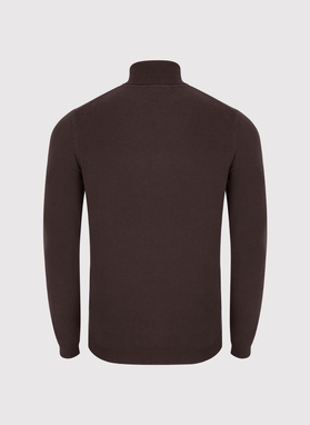 Brązowy gładki golf męski