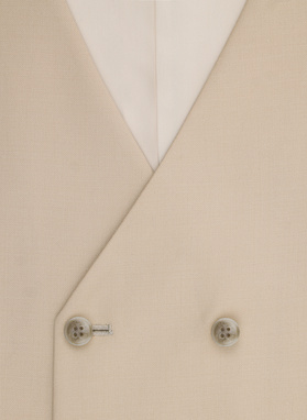 Beżowa kamizelka garniturowa z wełny