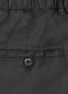 Czarne bermudy męskie z lnu