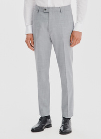 Gładkie szare spodnie garniturowe