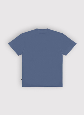 Bawełniany t-shirt oversize w kolorze niebieskim
