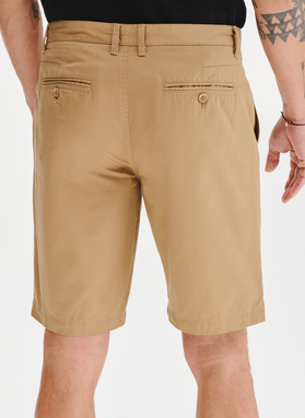 Bawełniane beżowe szorty męskie