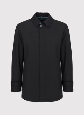 Czarny przejściowy płaszcz męski