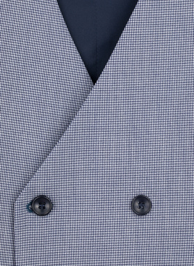 Dwurzędowa kamizelka męska w pepitkę