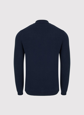 Granatowy bawełniany półgolf męski