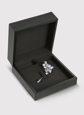 Srebrna szpilka do marynarki męskiej konwalia