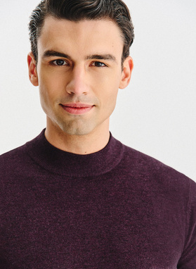 Półgolf męski w fioletowym kolorze