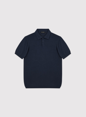 Granatowe polo z krótkm rękawem