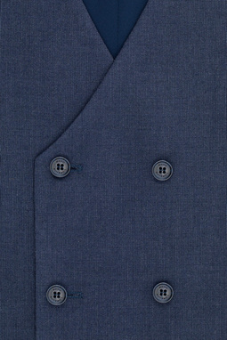 Granatowa dwurzędowa kamizelka męska