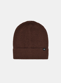 Brązowa bawełniana czapka męska