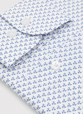 Biała koszula męska w wiatraczki