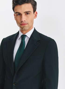 Wełniany zielony garnitur męski