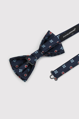 Granatowa mucha męska we wzorki