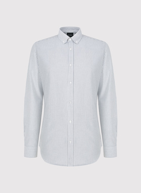 Koszula męska w szary prążek