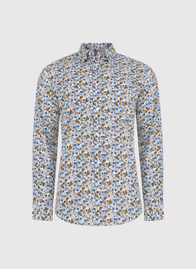 Biała koszula w kwiaty