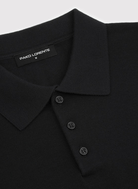 Czarne polo z krótkm rękawem