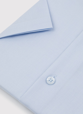 Niebieska koszula męska z krótkim rękawem