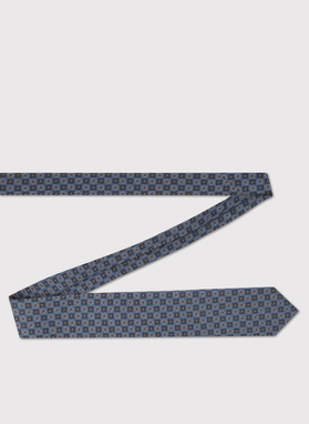 Jedwabny wzorzysty krawat męski