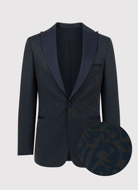 Granatowo-czarny smoking męski