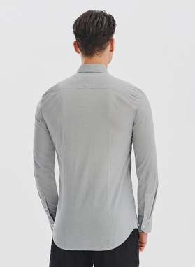 Biała koszula męska mikrowzór